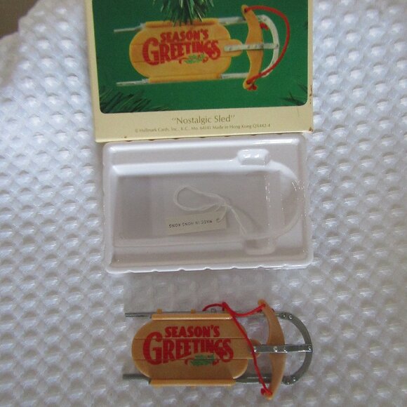Nostalgic Sled Christmas Ornament 1984 - Picture 2 of 7